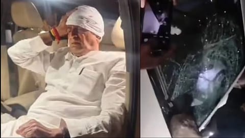 stone pelted on Anil Deshmukh's car