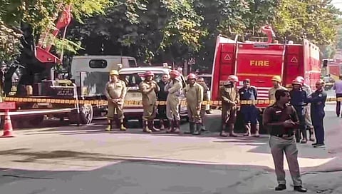 Visuals from the blast area in Delhi's Prashant Vihar