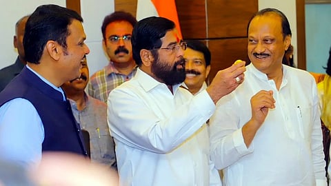 Fadnavish, Shinde, Ajith Pawar