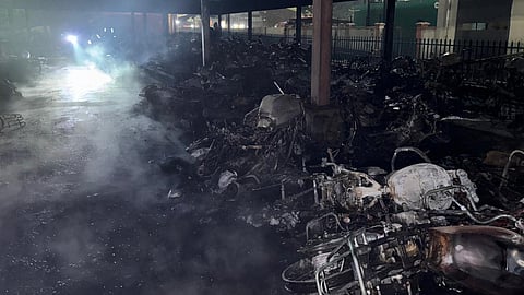 150 two-wheelers gutted in fire at Varanasi