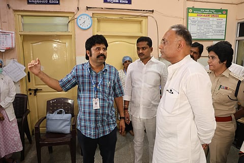 Health minister Dinesh Gundu Rao visited BIMS yesterday 