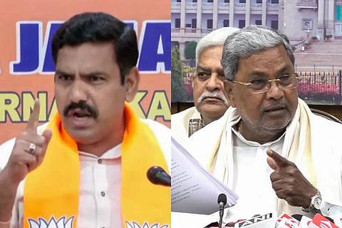 Vijayendra, CM Siddaramaiah Casual images