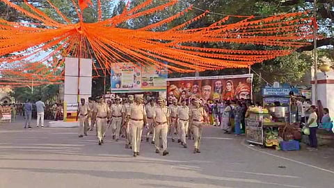 tight police security in Srirangapatna 