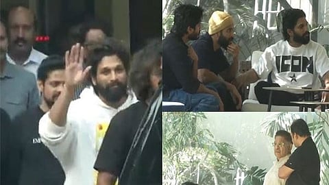 Tollywood actors at Allu Arjun House