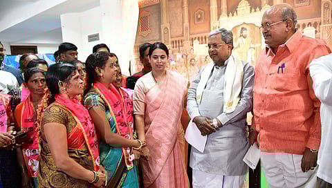 CM Siddaramaiah with womens