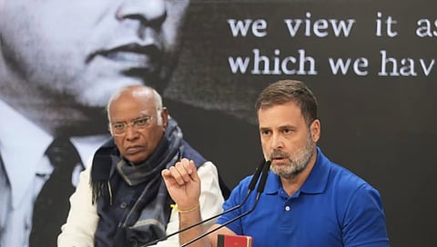 Rahul Gandhi, Kharge Press meet
