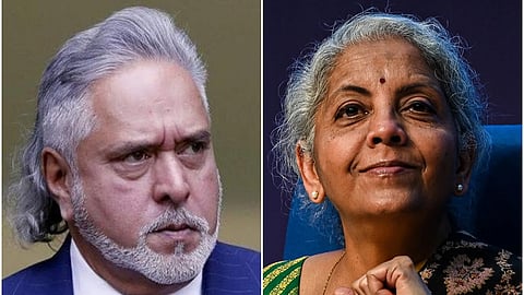 ವಿಜಯ್ ಮಲ್ಯ ಮತ್ತು ನಿರ್ಮಲಾ ಸೀತಾರಾಮನ್ (ಸಂಗ್ರಹ ಚಿತ್ರ)