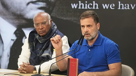 Rahul Gandhi and Mallikarjuna Kharge 