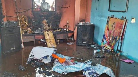 ಅಯ್ಯಪ್ಪ ದೇವಸ್ಥಾನದಲ್ಲಿ ಗ್ಯಾಸ್​ ಸಿಲಿಂಡರ್ ಸ್ಫೋಟ