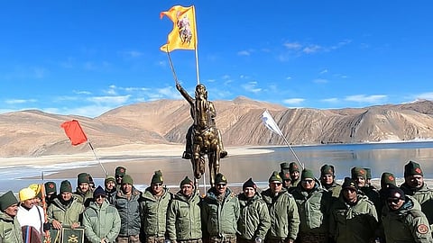 Chatrapati Shivaji's statue in Eastern Ladakh