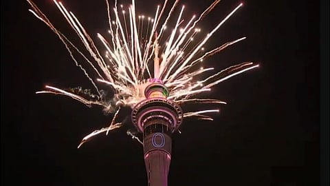 Auckland welcomes the New Year 2025 with fireworks
