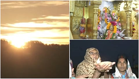 Prayers at temple 