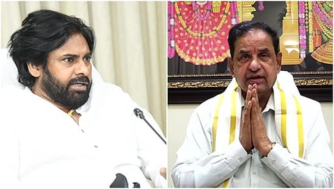 Pawan Kalyan, TTD) Chairman B.R. Naidu 
