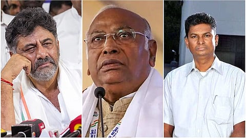 ಡಿ.ಕೆ ಶಿವಕುಮಾರ್, ಮಲ್ಲಿಕಾರ್ಜುನ ಖರ್ಗೆ ಮತ್ತು ಸತೀಶ್ ಜಾರಕಿಹೊಳಿ