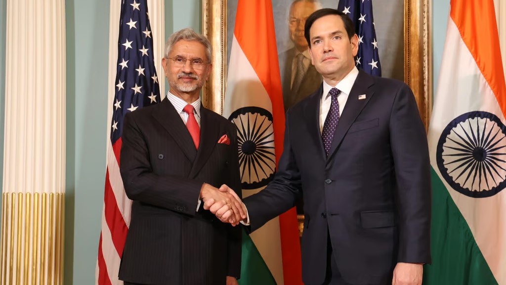  S Jaishankar with newly appointed US Secretary of State Marco Rubio