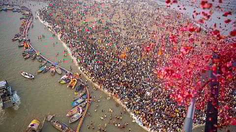 Devotees at Mahakumbha Mela 