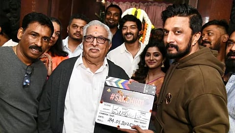 ಮುಹೂರ್ತ ಸಮಾರಂಭದಲ್ಲಿ ನಟ ಕಿಚ್ಚ ಸುದೀಪ್