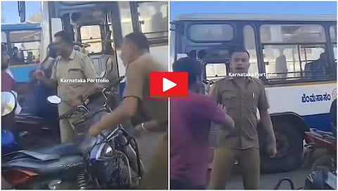 ಬೆಂಗಳೂರು: ರಸ್ತೆ ಮಧ್ಯೆ ಬಸ್ ನಿಲ್ಲಿಸಿ ಸಾರ್ವಜನಿಕರ ಜೊತೆ  BMTC ಸಿಬ್ಬಂದಿ ಗೂಂಡಾವರ್ತನೆ, ವಿಡಿಯೋ ವೈರಲ್