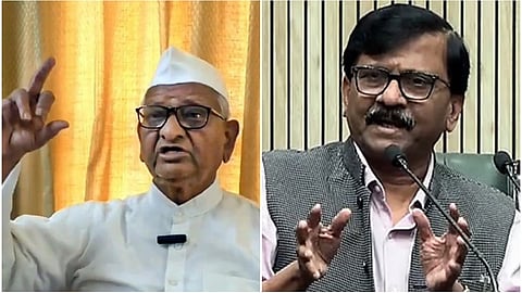 Anna Hazare, Sanjay Raut
