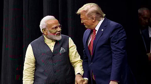 Donald Trump with PM Modi