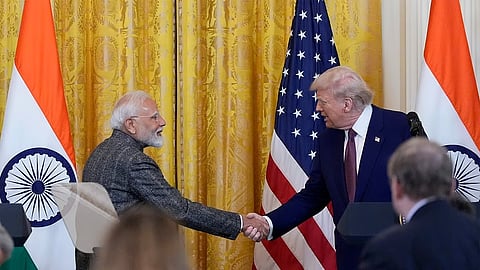 PM Narendra Modi and President Donald Trump in joint press conference 