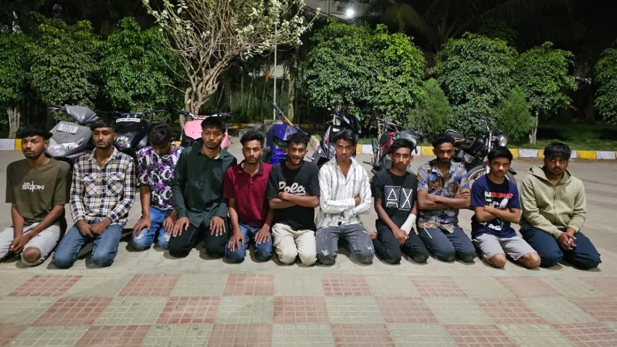 11 held in Bengaluru for riding with swords in public