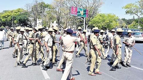 ಬೆಳಗಾವಿಯಲ್ಲಿ ಬಿಗಿ ಭದ್ರತೆ.