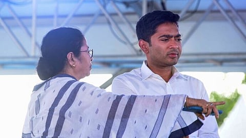 Abhishek Banerjee with Mamata banerjee 