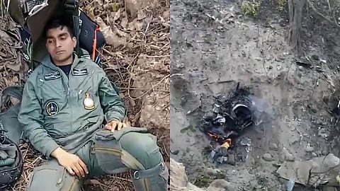 Pilot of a Jaguar aircraft of the Indian Air Force 