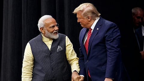 Donald Trump with PM Modi