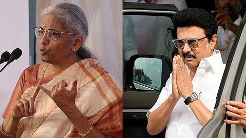 Nirmala Sitaraman And TN CM MK Stalin 