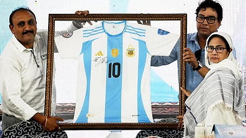Mamata Banerjee gets jersey signed by Messi