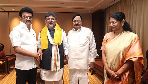 ತಮಿಳುನಾಡು ಸಿಎಂ ಸ್ಟಾಲಿನ್ - ಡಿಕೆ ಶಿವಕುಮಾರ್ 
