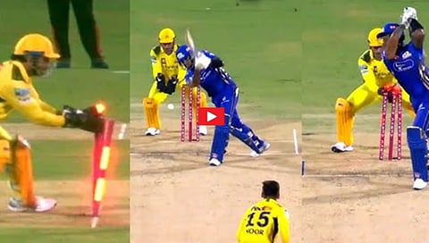 IPL 2025: 'ಮಿಂಚಿನ ವೇಗ'; 0.12 ಸೆಕೆಂಡ್‌ಗಳಲ್ಲಿ Stump out ಮಾಡಿದ MS Dhoni; ವಯಸ್ಸಾಯ್ತು ಅಂದವರಿಗೆ ತಿರುಗೇಟು, Video!