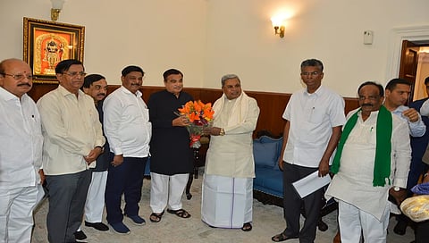 CM Siddaramaiah met Union Minister Nitin Gadkari