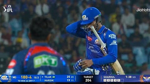 Tilak varma retired out