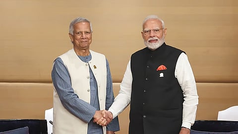 PM Modi and Muhammad Yunus, Chief Adviser of the People’s Republic of Bangladesh, hold a meeting in Bangkok, Thailand