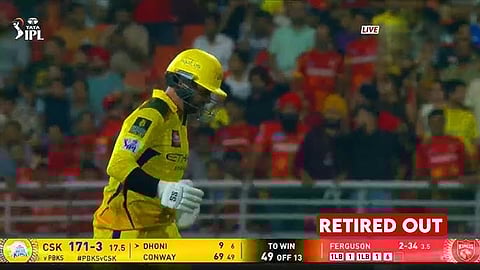After Tilak Varma, CSK retire out Devon Conway