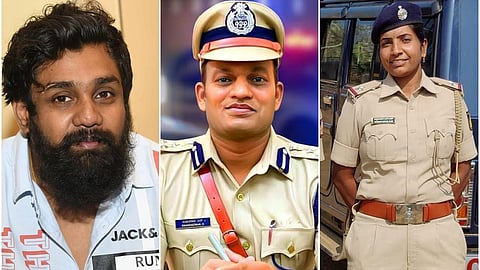 ಪೊಲೀಸ್ ಅಧಿಕಾರಿಗಳು ಹಾಗೂ ನಟ ಧ್ರುವ ಸರ್ಜಾ.