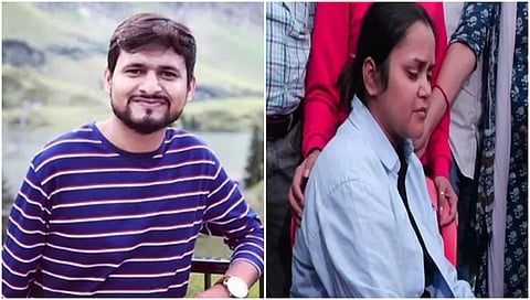 Shubham Dwivedi and his wife