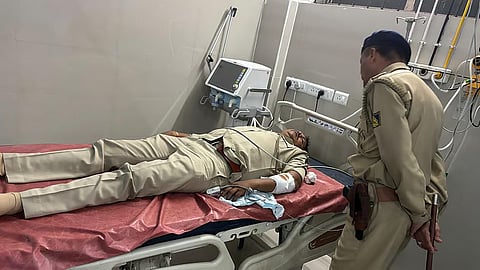 Two dacoits who were allegedly planning to loot another ATM on Saturday were injured in police firing