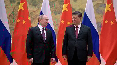 Russia and China President Casual Images