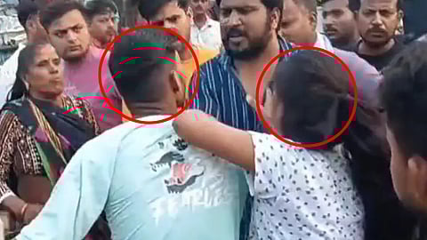 'ಪ್ರೇಯಸಿ ಜೊತೆ ನೂಡಲ್ಸ್ ತಿನ್ನುತ್ತಿದ್ದ ಪ್ರೇಮಿಗೆ ಪೋಷಕರಿಂದಲೇ ಧರ್ಮದೇಟು'; Video Viral
