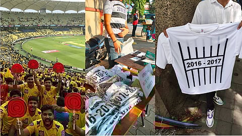 RCBians wearing Special Jersey against CSK Fans