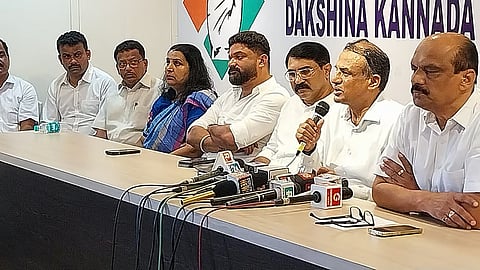 Congress leader during a presscongerence