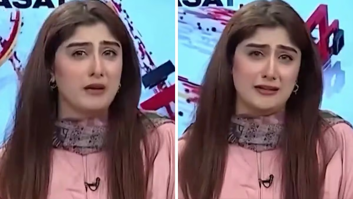 Pakistani News Anchor Breaks Down On LIVE TV