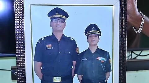 The family proudly displayed a photo of Col Sofia Qureshi and her husband Col Tajuddin Bagewadi