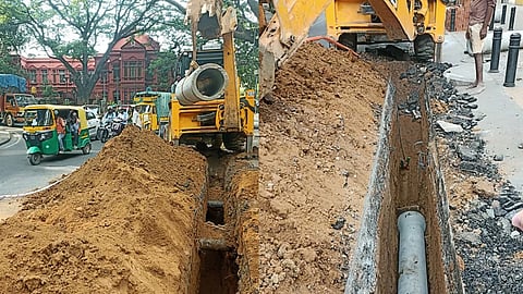 Infra work amid rain draws citizens ire