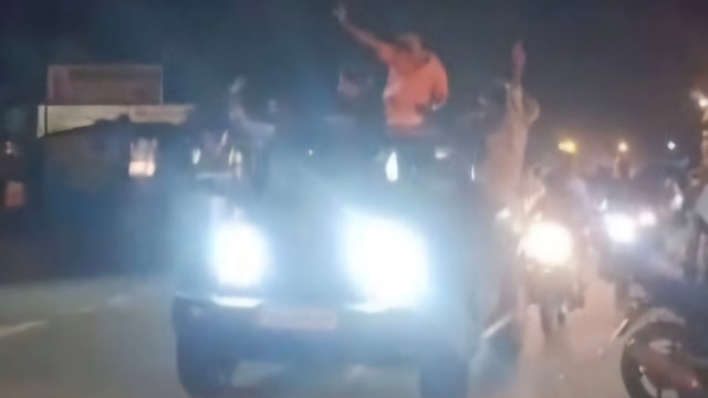 Rape Accused take out procession after Bail in Haveri