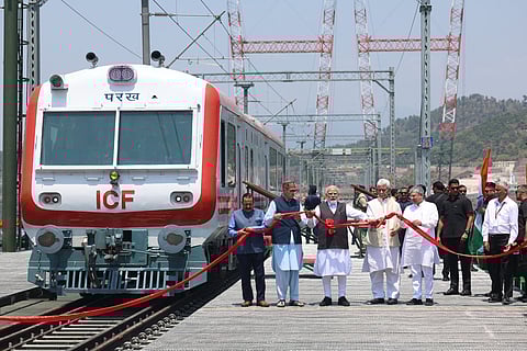 Prime Minister Narendra Modi on Friday inaugurated Chenab bridge - the world’s highest railway arch bridge in Jammu and Kashmir's Reasi district.